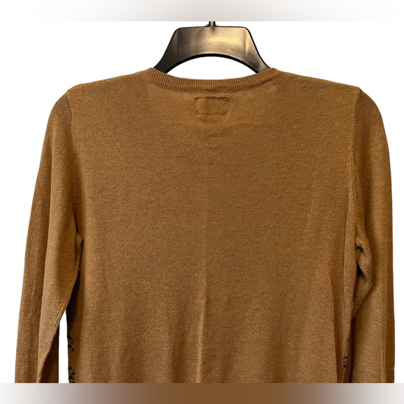 Urban Outfitters Coincidence & Chance Sweater Camel w/ Blue Tribal Design Small - Picture 9 of 12